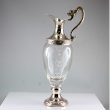 elegant decantor aiguillère. sticla & metal argintat. atelier G. Galbati. Italia elegant decantor aiguillère. sticla & metal argintat. atelier G. Galbati. Italia
